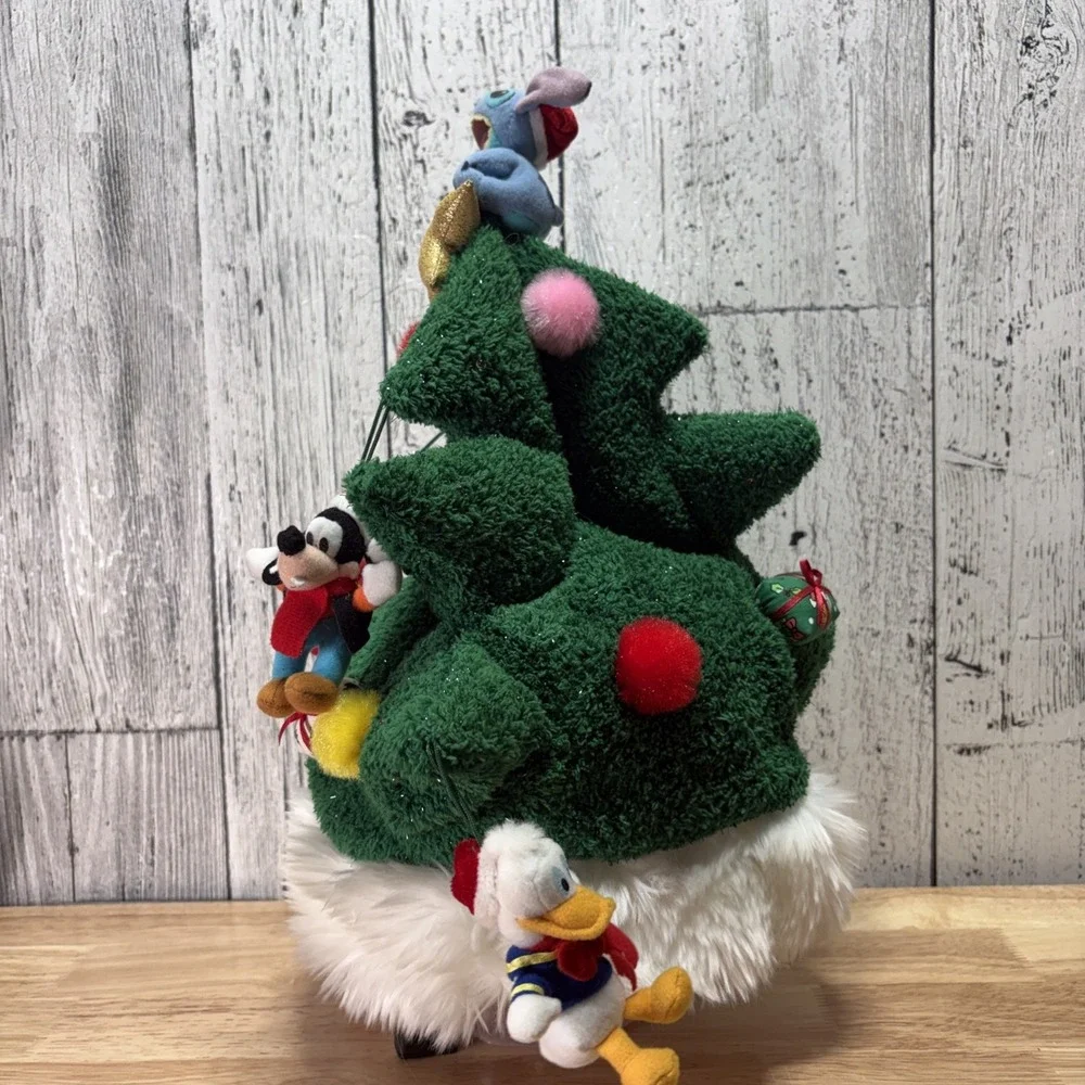 Disneyland Christmas Tree Hat W/ Mickey & Friends Ornaments. lights up.